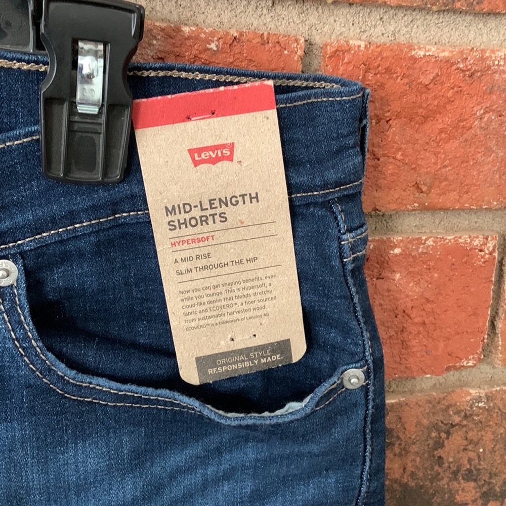 Levi’s Mid Length Cuffed Denim Shorts - Picture 3 of 7